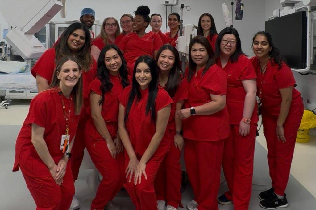 The team at Surrey Memorial Hospital&rsquo;s cardiac catheterization lab. (Contributed to Surrey Now-Leader)