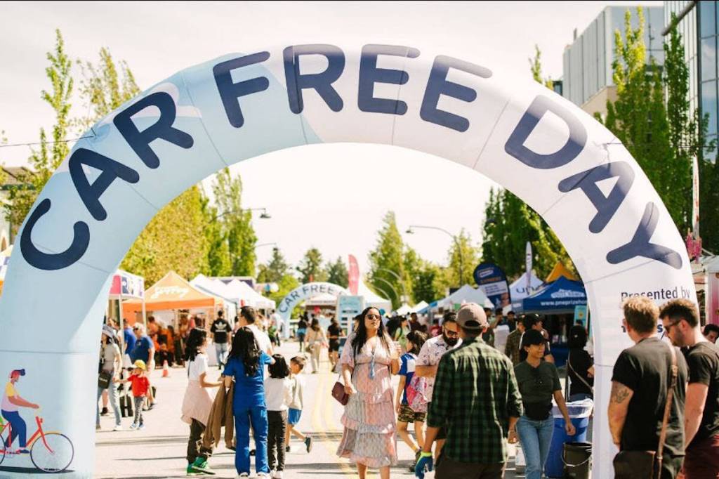 Inflatable archway at Car Free Day Surrey community festival in Newton. (Contributed/Newton BIA)