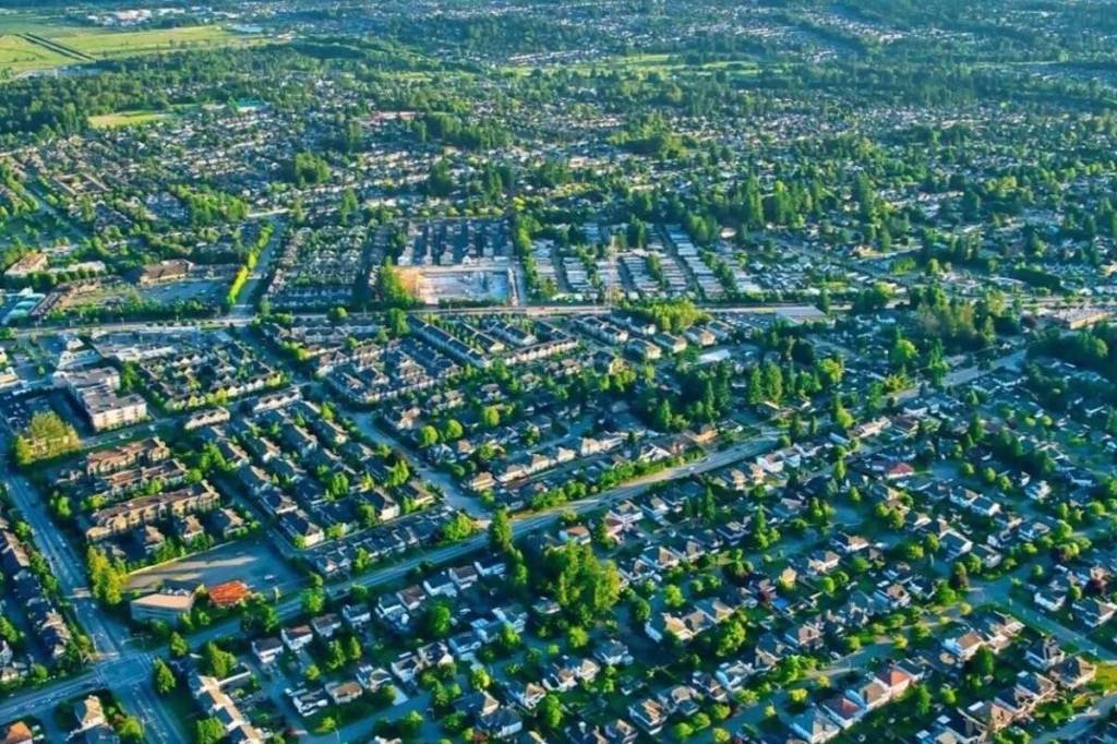 An aerial view of Fleetwood. (Photo surrey.ca)