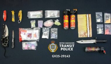 Police seized a large amount of cash and illicit drugs during a three-month operation at Surrey Central Station. (Metro Vancouver Transit Police/ Contributed to Surrey Now-Leader)