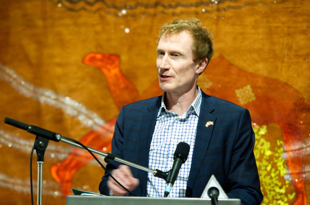 Canadian Identity and Culture Minister Marc Miller announces $14.3 million in federal support for arts, culture, heritage and language initiatives across the Yukon. (Jake Howarth/Yukon News)