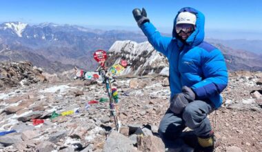 Vernon&rsquo;s Simran Bajwa pictured at the summit of Mount Aconcagua in spring 2025. (Simran Bajwa photo)