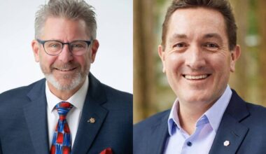 Abbotsford South MLA Bruce Banman (left) has withdrawn from the B.C. Conservative leadership race to endorse candidate Yuri Fulmer.