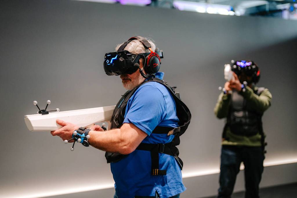 Gamers at Sandbox VR in Surrey on March 13, 2026. (Contributed to Surrey Now-Leader)