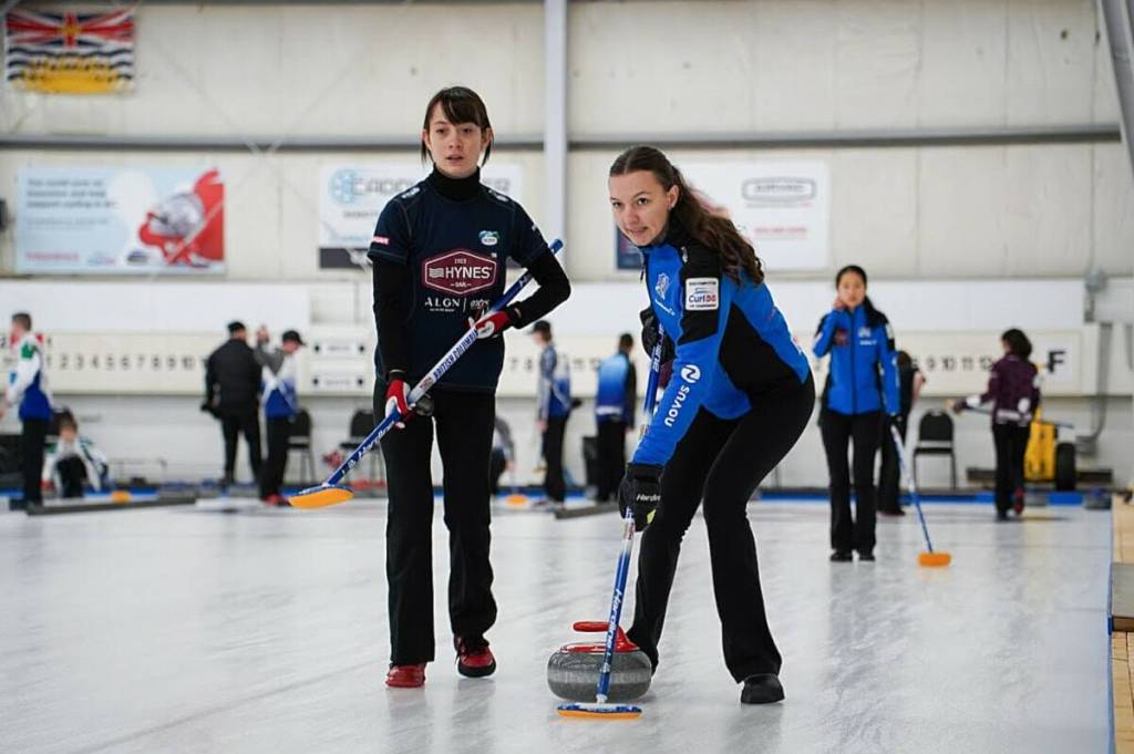 Curlers participate in the U20 B.C. provincial championships, held in Cloverdale in 2024. Big-time curling is returning to the Cloverdale Fairgrounds as the Cloverdale Curling Club will host the 2026 Canadian Mixed Doubles Championships March 21-27. (Photo submitted: Curl B.C.)