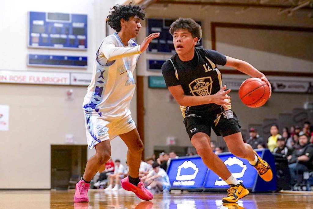U17 boys championship match at the 2026 Jr All Native Basketball Tournament at Langley Events Centre on Friday, March, 20. (Wes Shaw, Shotbug Press)