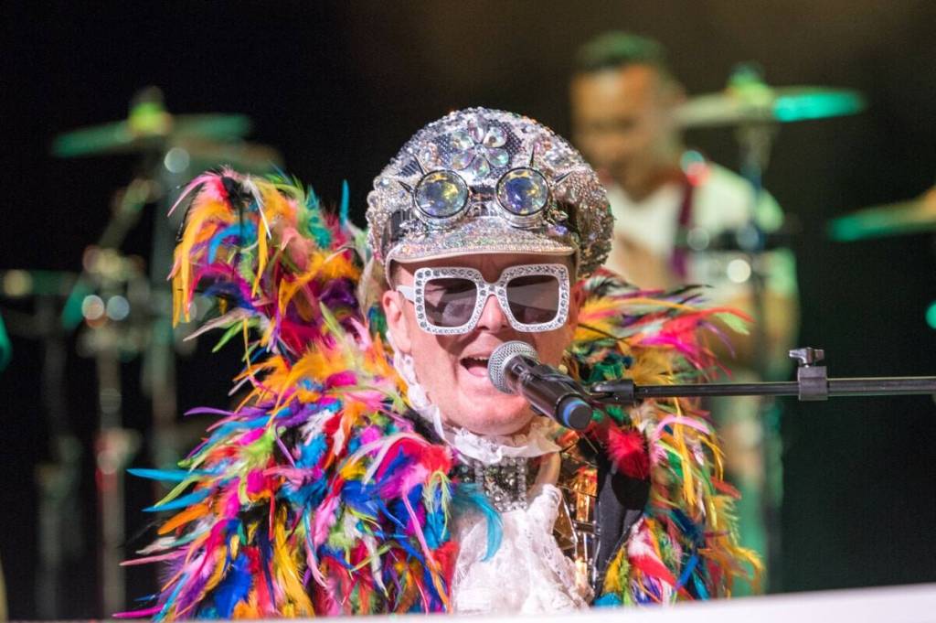 Piano-playing singer Sean Trombley stars in the full-band Electric Elton tribute show returning to Bell Performing Arts Centre in Surrey on Thursday night (March 26), toured by Surrey-based Moon Coin Productions. See listing under Concerts.