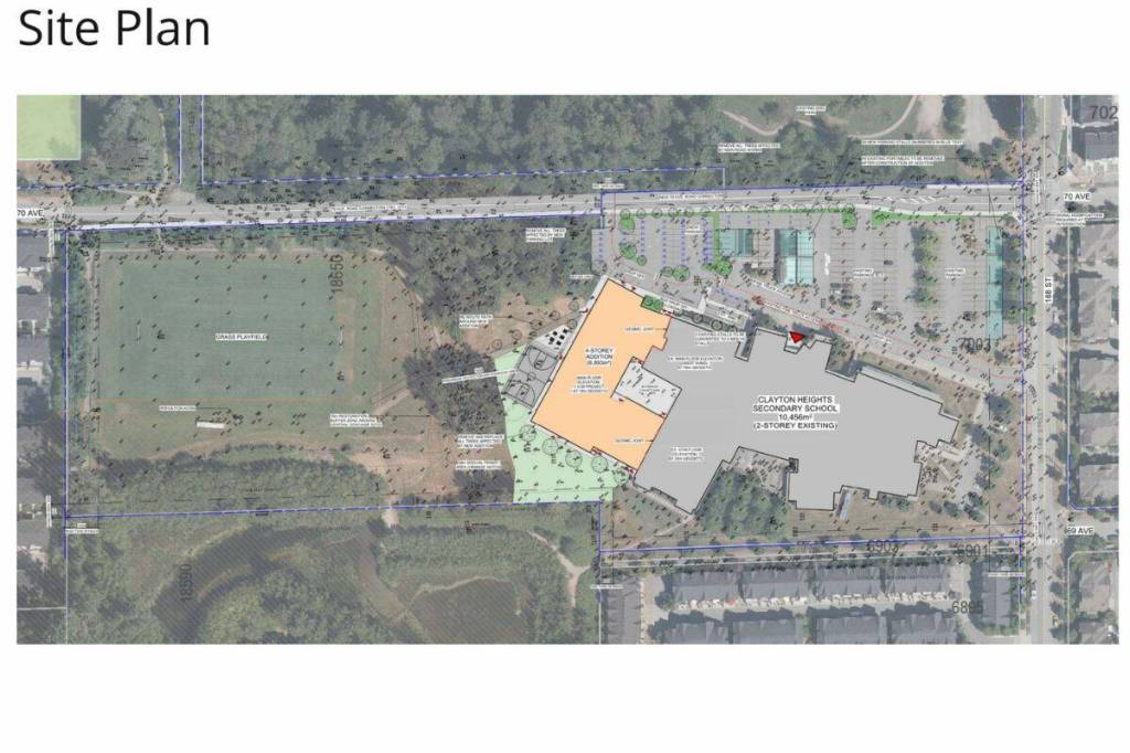 This is the sketch proposed to the Surrey school board with the Clayton Heights expansion project. (Surrey School/Contributed to Peace Arch News)