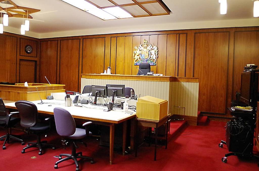 Court room at the Quesnel Courthouse. (John Deacon/Quesnel Courthouse)