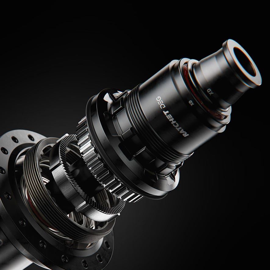 Bike hub component showcasing intricate design and engineering.