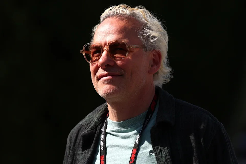 Jacques Villeneuve arrives in the paddock.