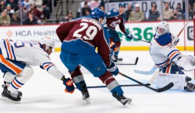 Colorado Avalanche’s Jared Bednar unhappy after Nathan MacKinnon ejection for Connor Ingram collision