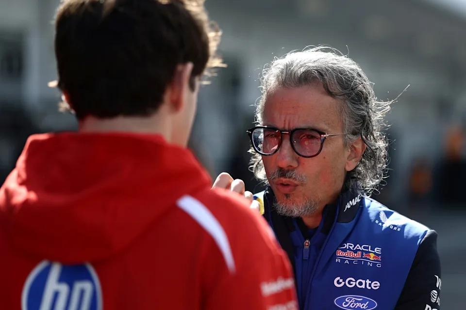 Charles Leclerc, Ferrari, Laurent Mekies, Red Bull Racing Team Principal