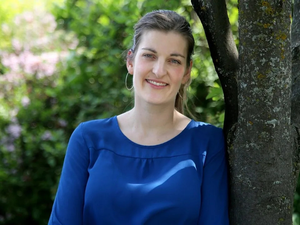  Kaite Burkholder Harris, executive director of the Alliance to End Homelessness, poses for a photo.