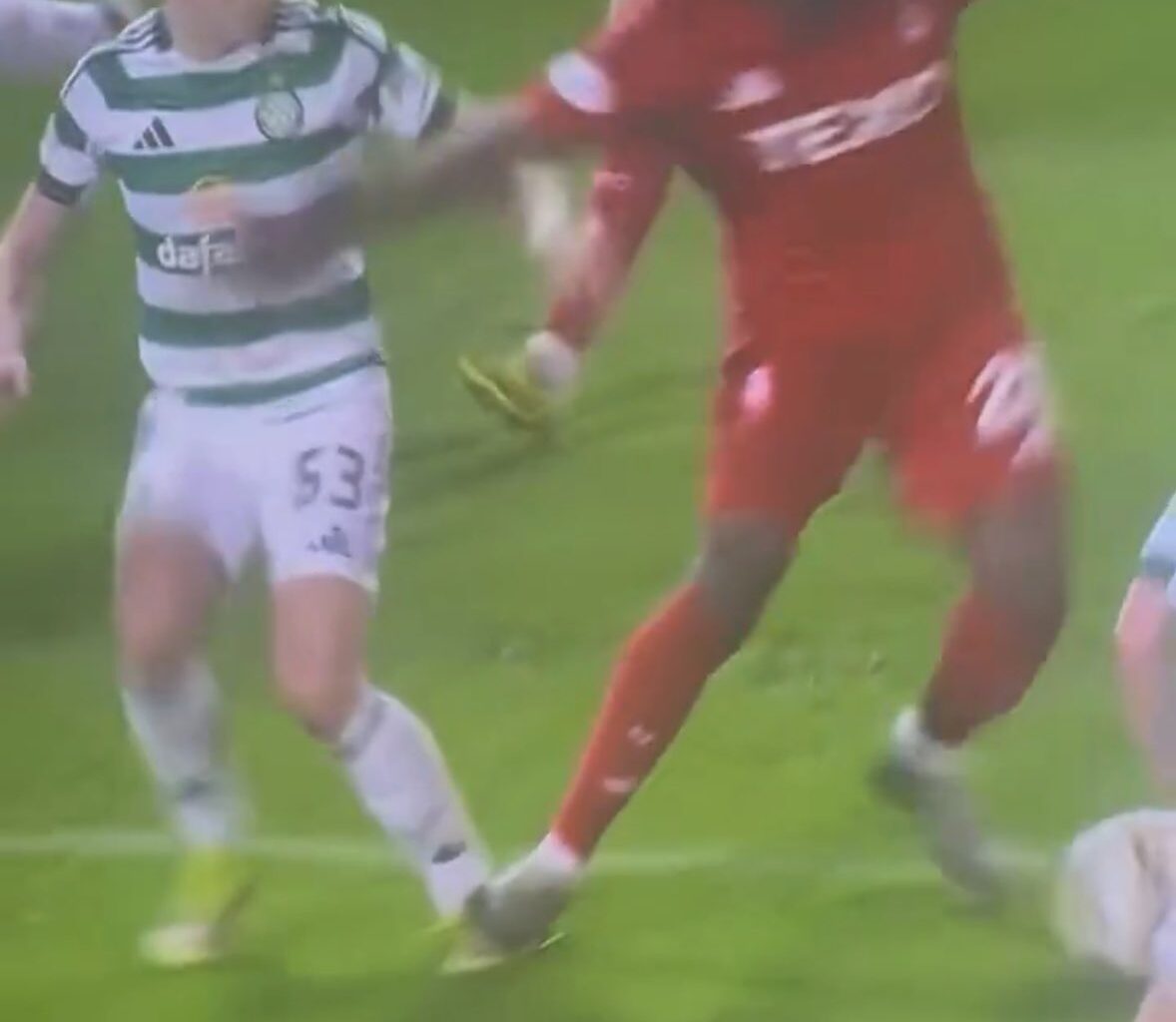 Watch: Horror Aberdeen Tackle Ignored By VAR