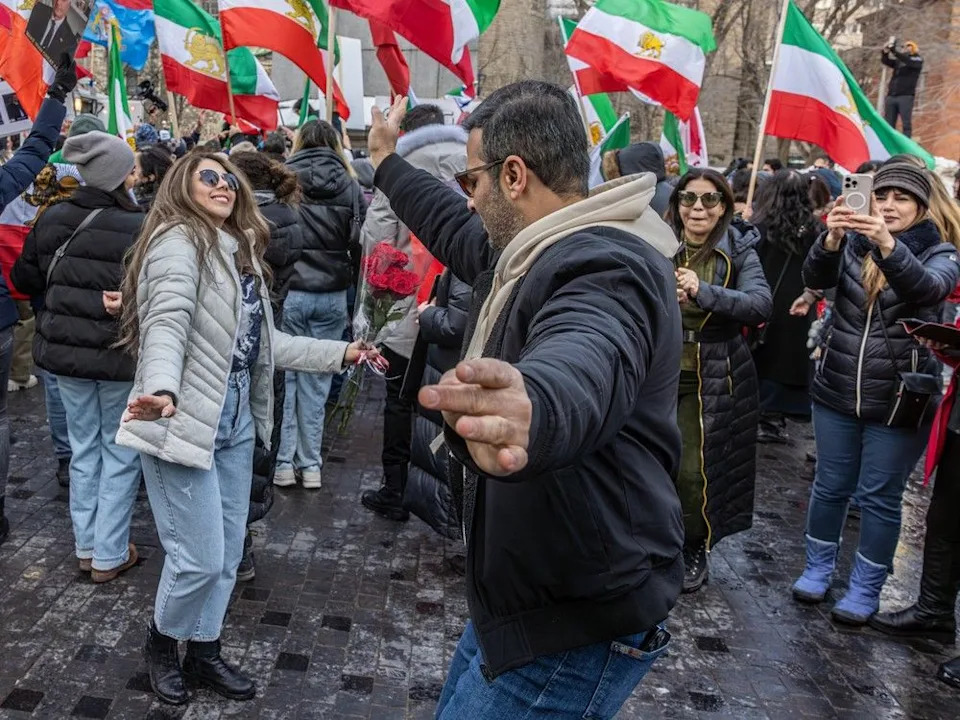  Iranian-Montrealers react to reports Iran’s Ayatollah Khamenei has been killed after a U.S.-Israeli attack on Saturday, Feb. 28, 2026.