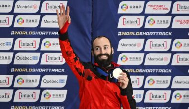 Canada’s Steven Dubois wins 500-metre gold at world short-track speed skating championships