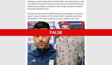 Soccer star Mehdi Taremi not leaving Greek club to defend Iran, agent says