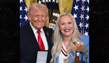 President Trump Gifted Medal By U.S. Olympian At White House