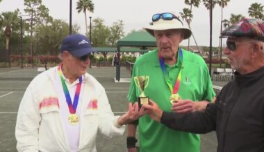 4 Florida men proving age is just a number during community tennis tournament