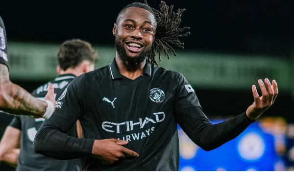 Antoine Semenyo reveals secret behind new 'guitar' celebration after Man City win at Leeds