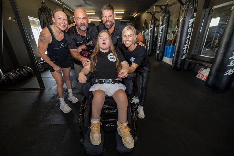 Courtney Devine, Glen Austin, Nigel Groves, Kirst Button and Saba all came together for the Perth Corporate Rumble for the Saba Rose Button Foundation. 