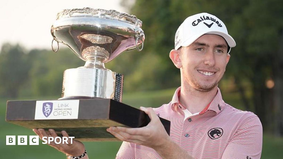 Tom McKibbin after his win at last November's Hong Kong Open which secured his place at the Masters