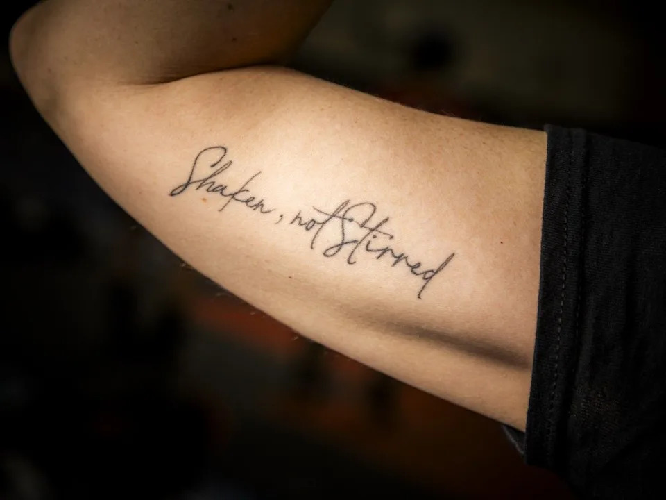  “Shaken, not stirred,” reads the tattoo on Chantal Theriault’s inner arm, a nod to resilience and humour following her early-onset Parkinson’s diagnosis.