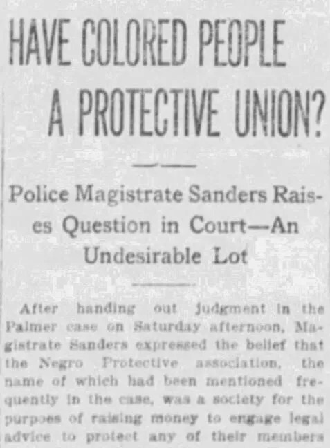 In a Calgary Herald story from Dec. 11, 1911, a police magistrate questioned the existence of an association raising money to fund legal fees for Black Albertans facing charges. 