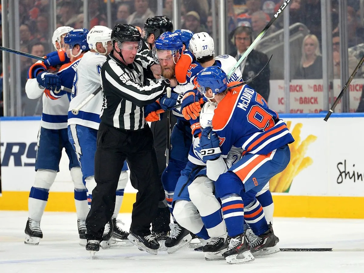 Edmonton Oilers fighting mad, but not good enough to hang with Lightning