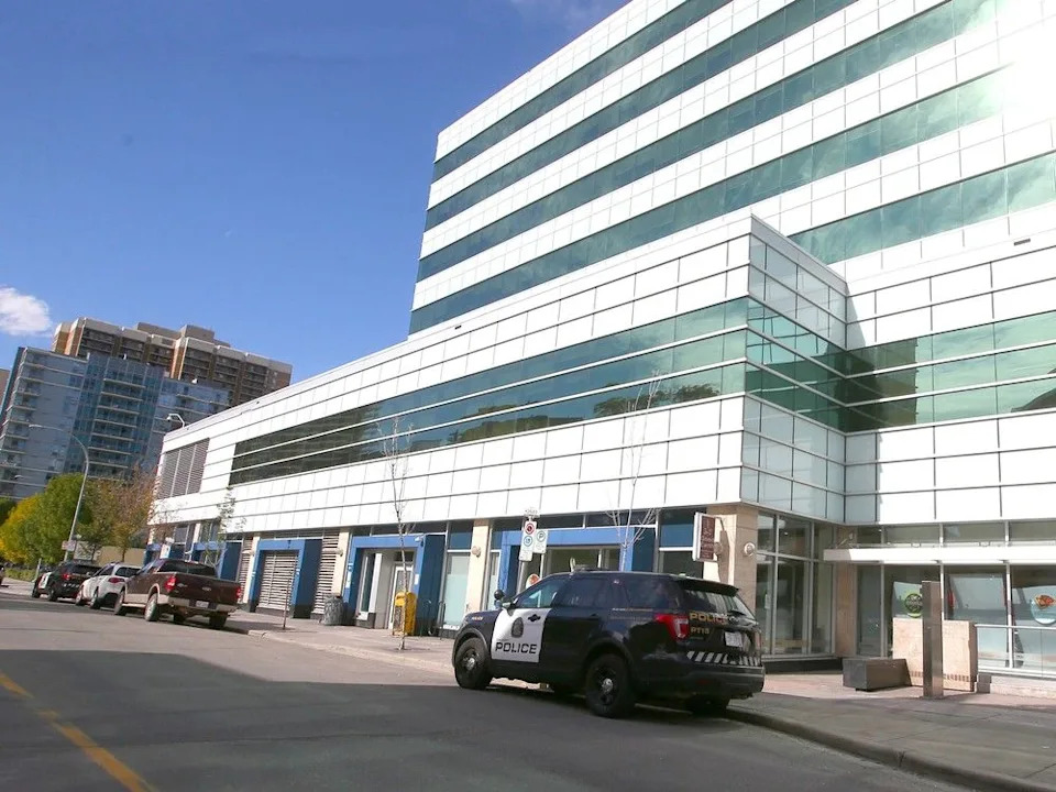  The exterior of the safe consumption site is shown at the Sheldon Chumir Centre in downtown Calgary on September 25, 2024.