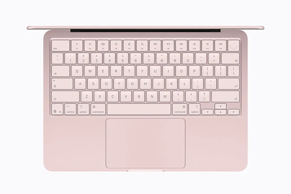 MacBook Neo keyboard from above