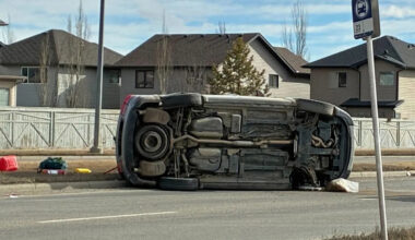 Stolen vehicle rolls after its operators attempt to flee Calgary police