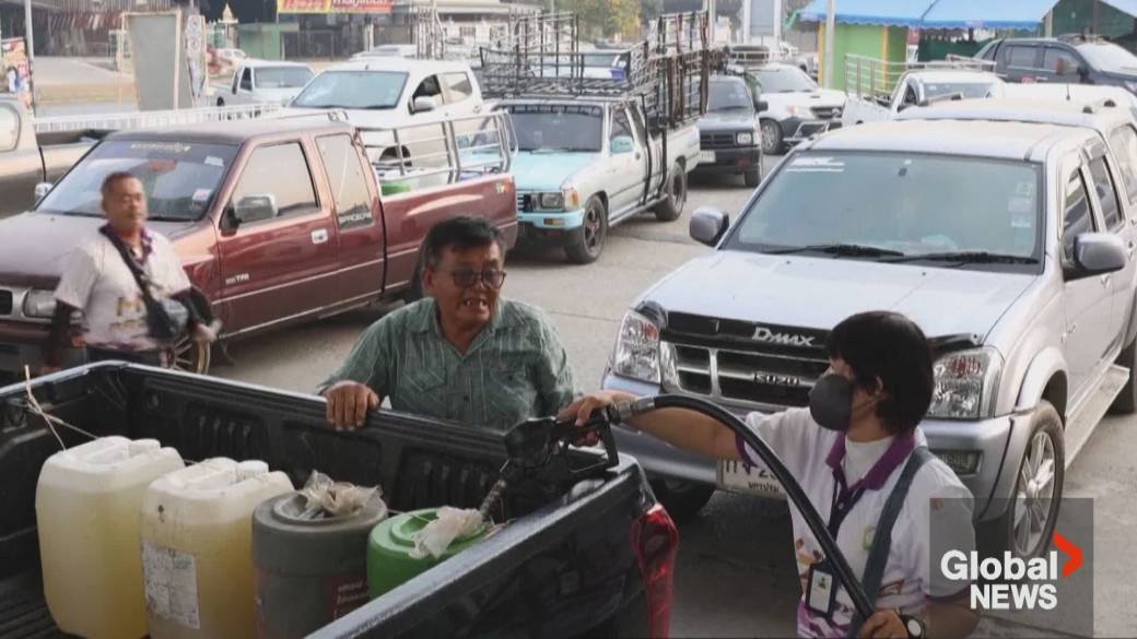 Click to play video: 'Iran war price shock forces countries to ration fuel consumption'