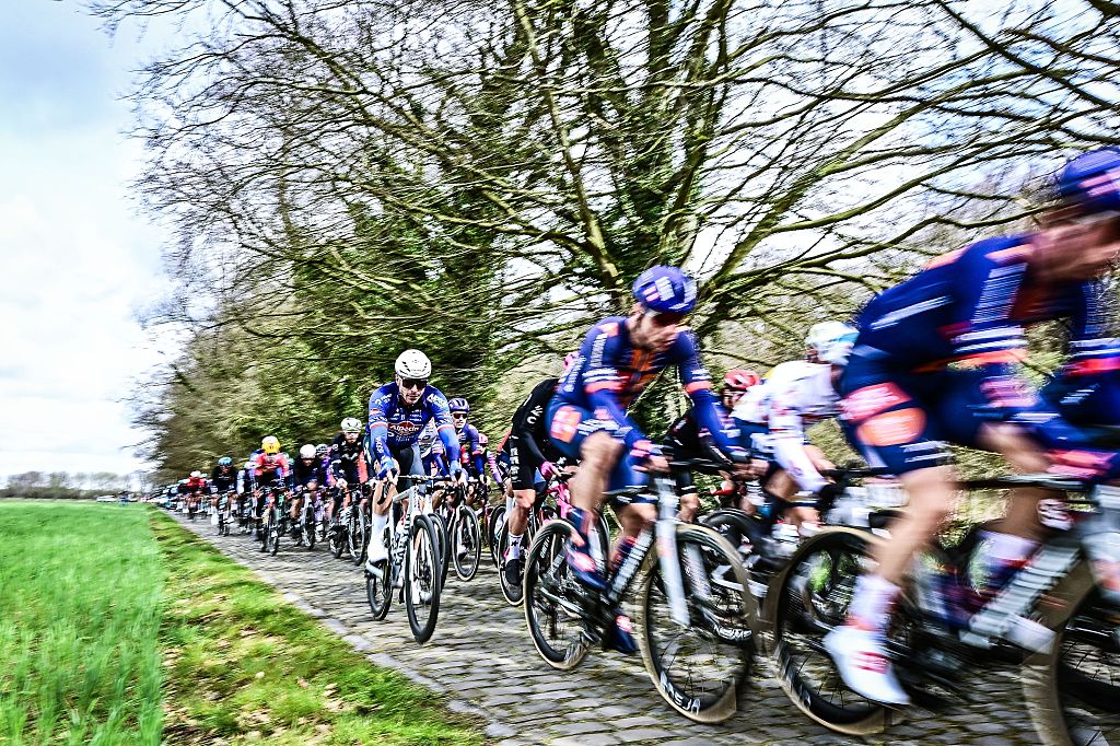 French Florian Senechal of Alpecin-Premier Tech pictured in action during the 'Ronde van Brugge' men's elite one-day cycling race, 202,9 km from and to Brugge on Wednesday 25 March 2026. BELGA PHOTO MAARTEN STRAETEMANS (Photo by MAARTEN STRAETEMANS / BELGA MAG / Belga via AFP)