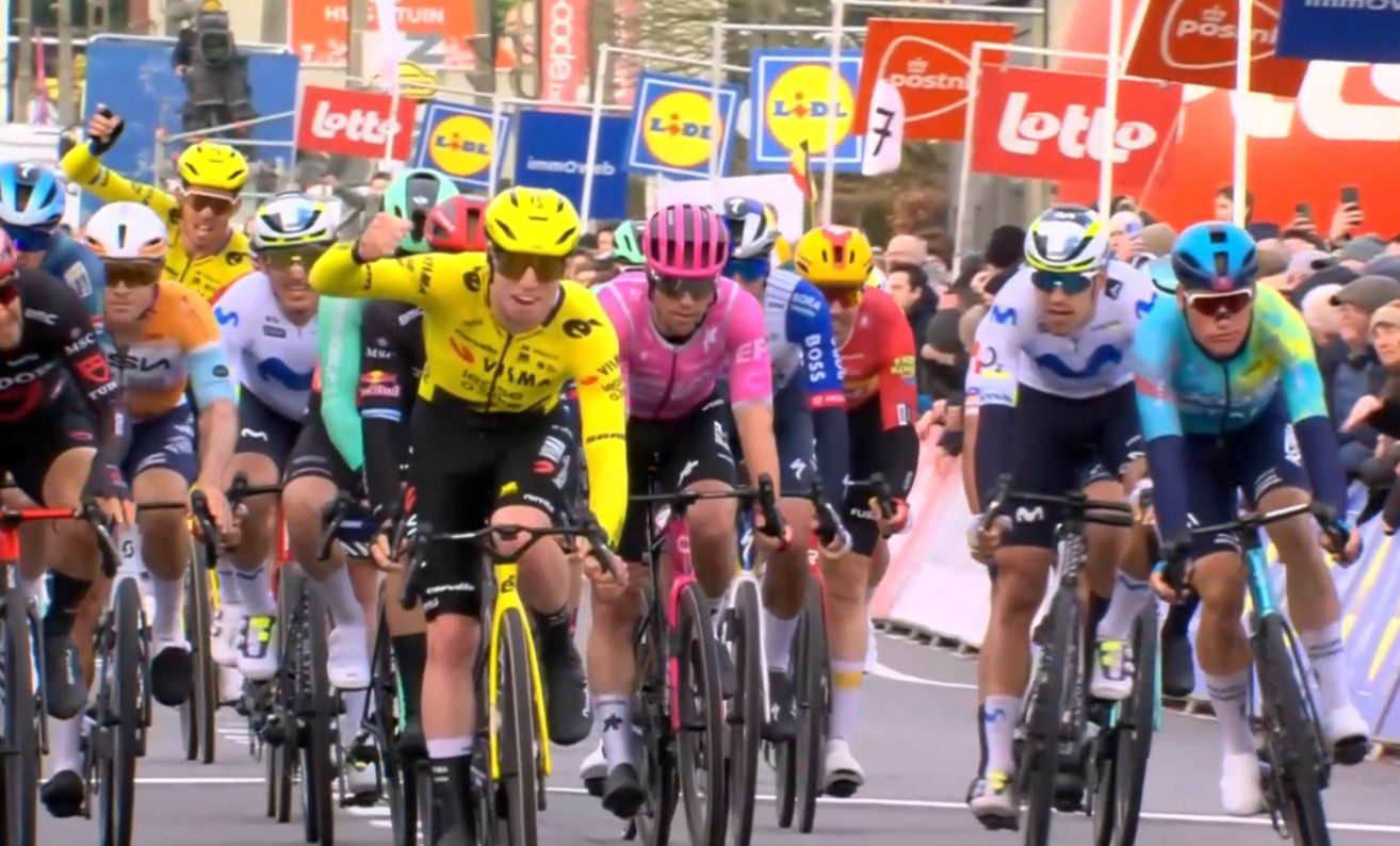 Visma-Lease a Bike earns big victory at Kuurne-Brussel-Kuurne