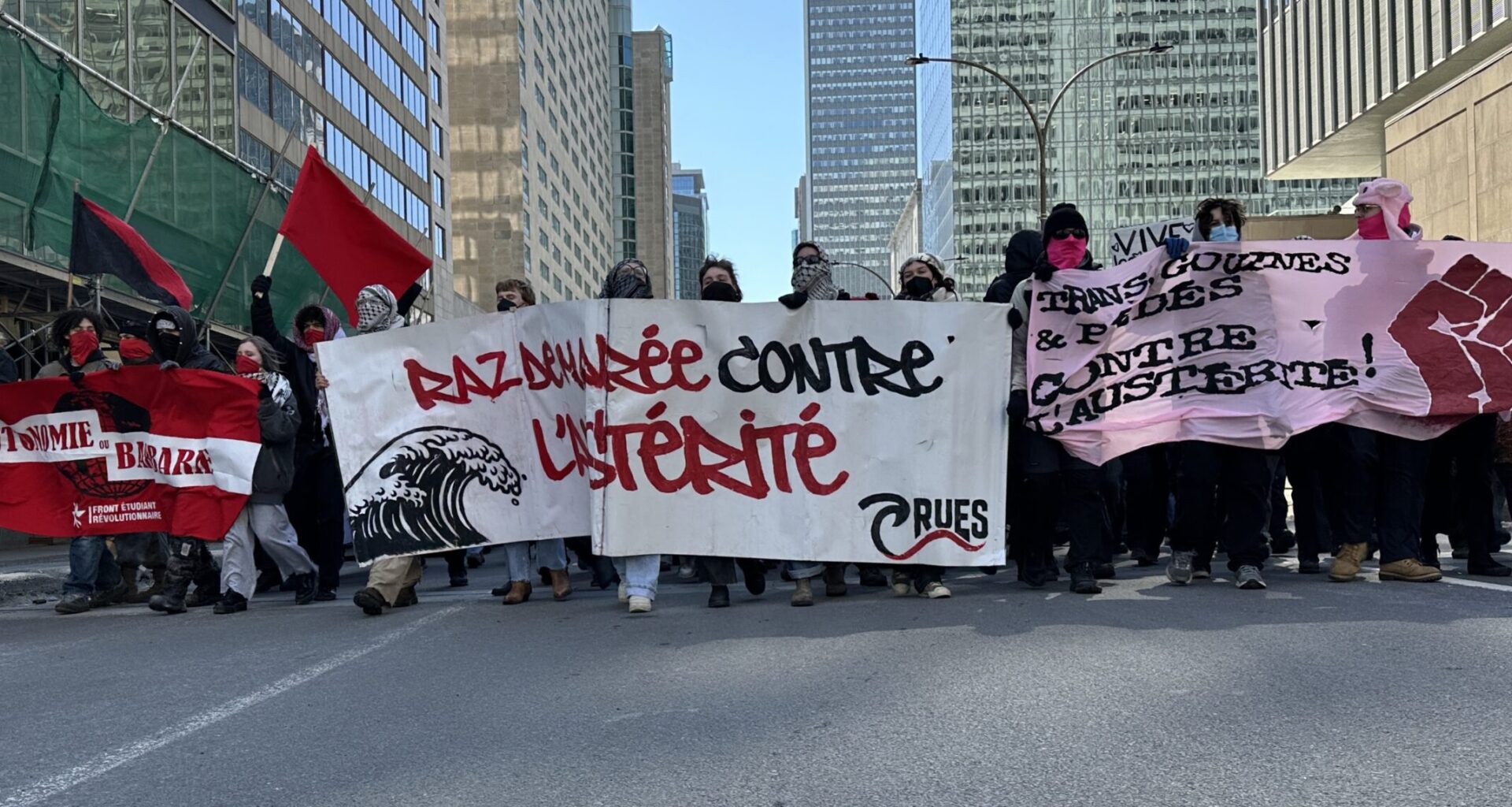 Thousands of students protest education cuts in downtown Montreal