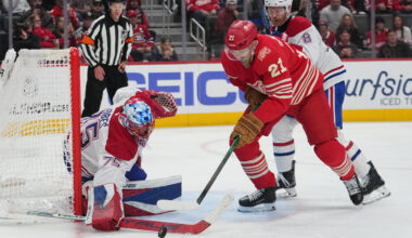 DeBrincat scores go-ahead goal, has two assists in Red Wings' 3-1 victory over Canadiens