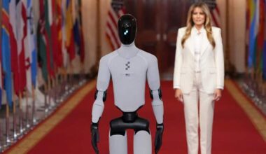 Melania Trump appears alongside an AI robot at White House event - National