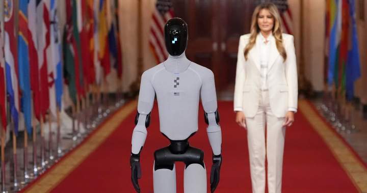 Melania Trump appears alongside an AI robot at White House event - National
