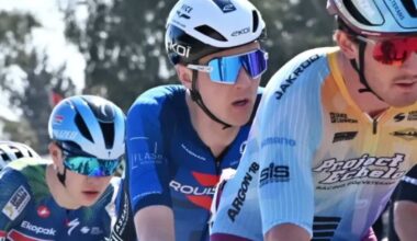 So close: Carson Mattern in break all day…caught with 200 m to go