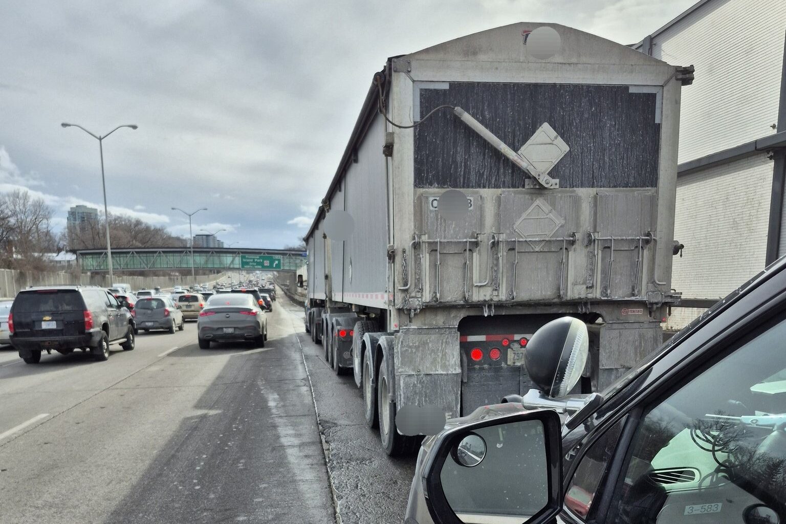 Picture of a truck stopped by police