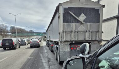 Picture of a truck stopped by police