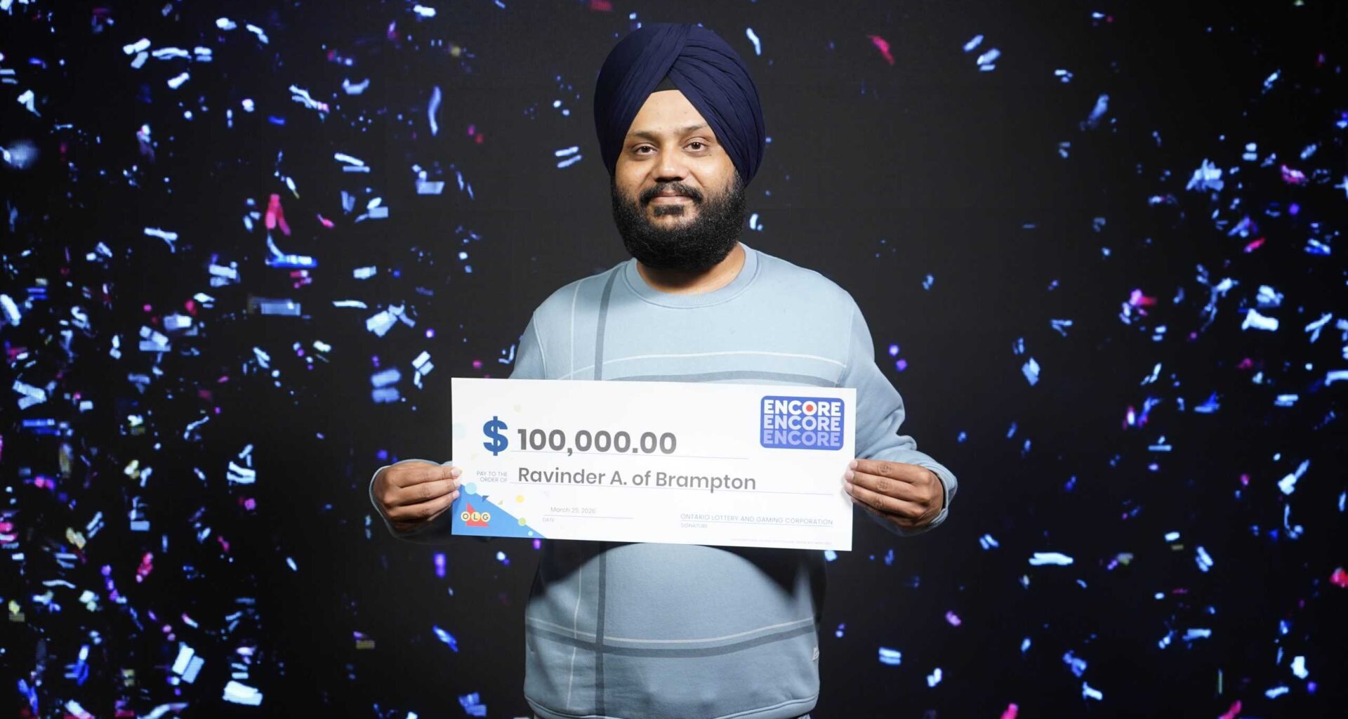 $100K lottery winner giving to charity after big payout in Brampton