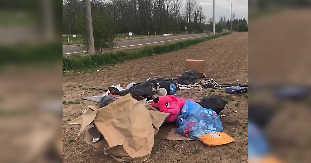 Ontario farmer tracks down illegal trash dumper and pays back culprit in hilarious way