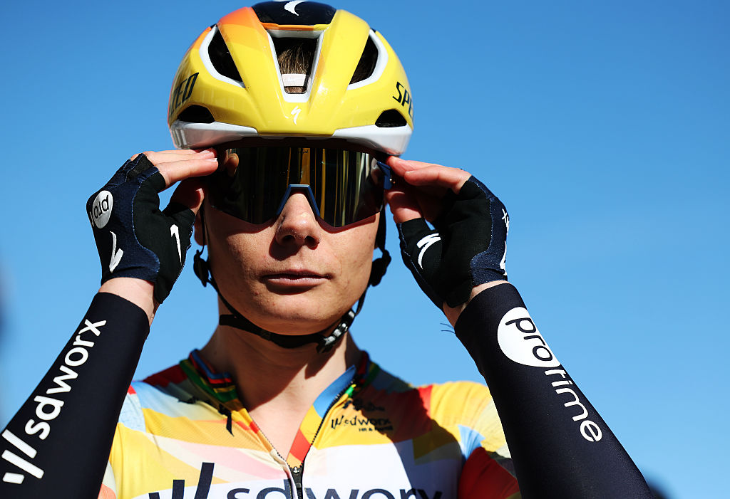 DEINZE, BELGIUM - MARCH 18: Lotte Kopecky of Belgium and Team SD Worx - Protime prior to the 7th Danilith Nokere Koerse 2026 - Women&amp;apos;s Elite a 133.3km one day race from Deinze to Nokere / #UCIWWT / on March 18, 2026 in Deinze, Belgium. (Photo by Rhode Van Elsen/Getty Images)