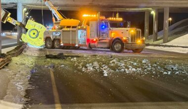 Saskatoon overpass damaged after being hit by semi - CTV News