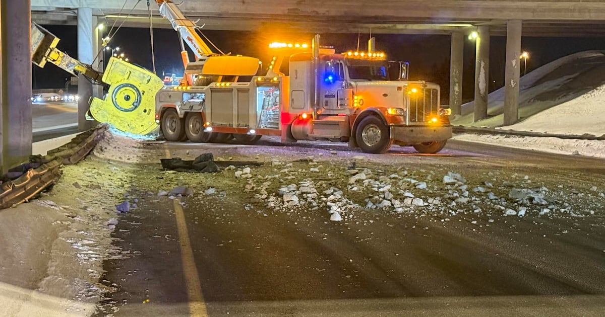 Saskatoon overpass damaged after being hit by semi - CTV News