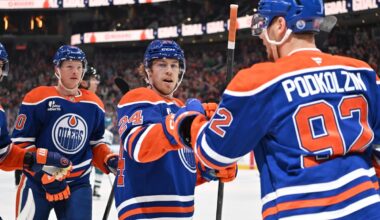 Ryan Nugent-Hopkins leads by example, Connor Murphy’s first as an Oiler, and a Leon Draisaitl-sized hole