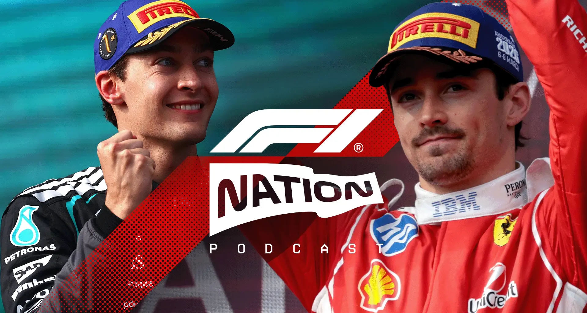 Ferrari's British driver Lewis Hamilton (front L) leads the pack at the start of the sprint race of